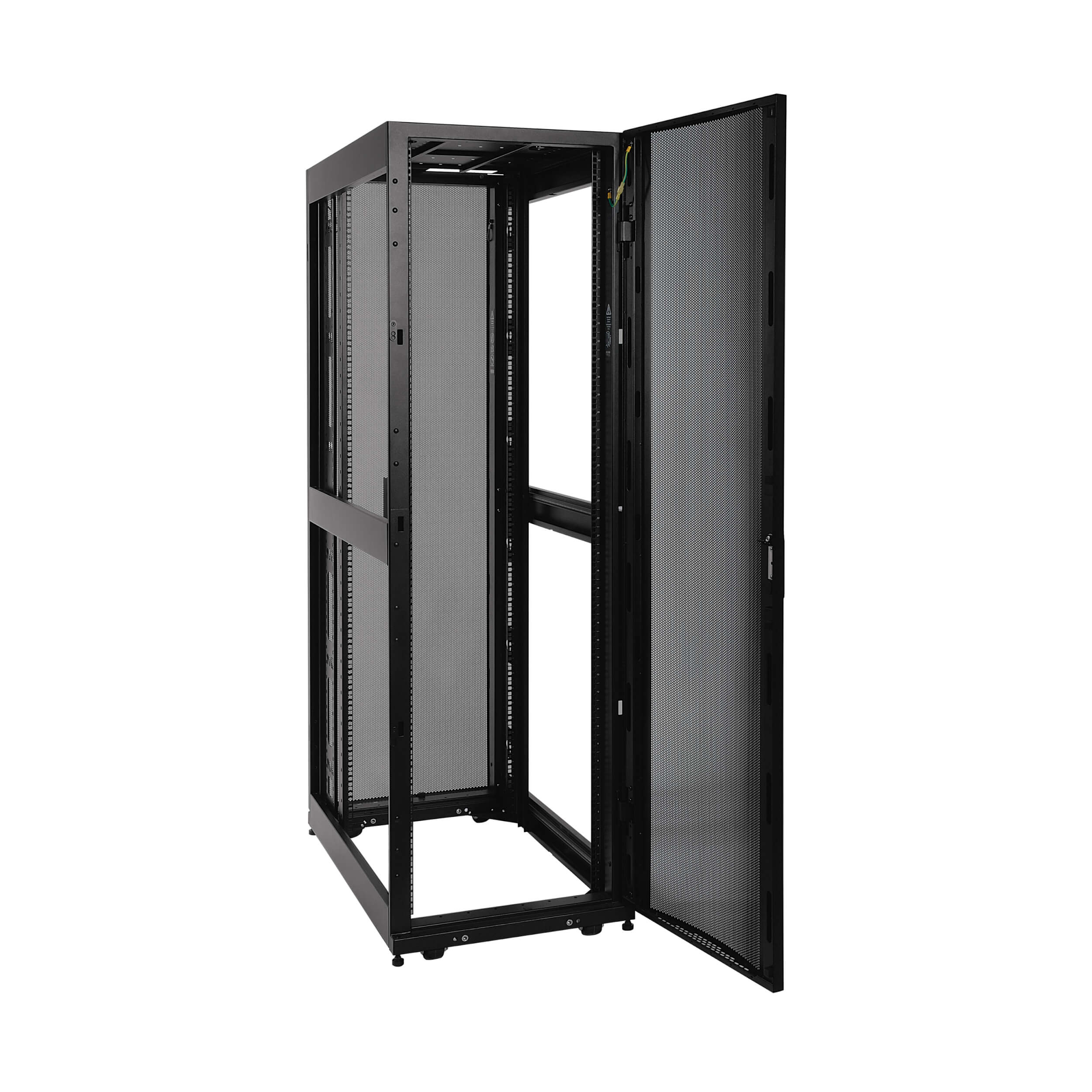 Eaton Tripp Lite Series 42U SmartRack Mid-Depth Rack Enclosure Cabinet with doors & side panels, 600 mm × 914 mm, black — view 2