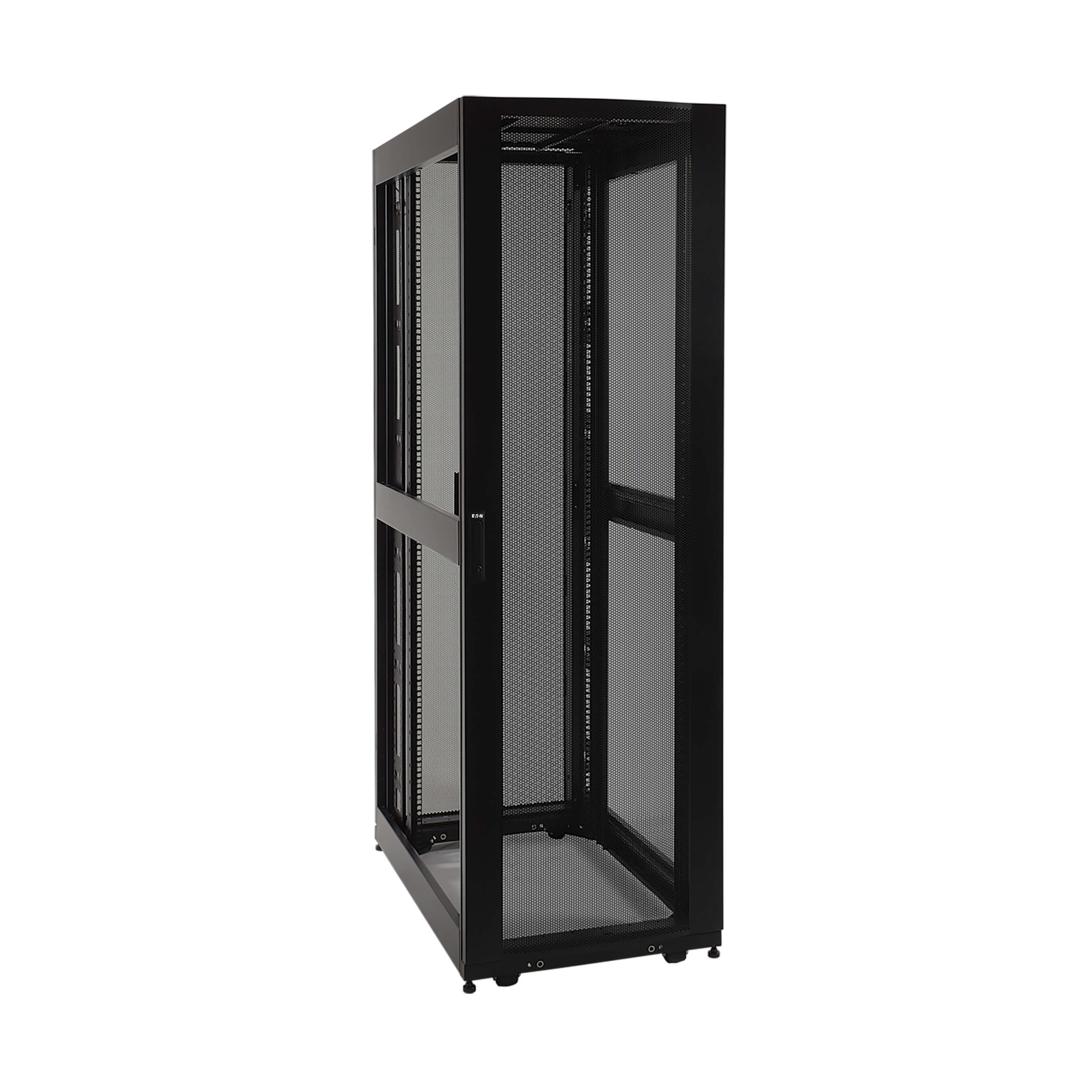 Eaton Tripp Lite Series 42U SmartRack Shallow-Depth Rack Enclosure Cabinet with doors & side panels, 600 mm × 825 mm, black — view 2