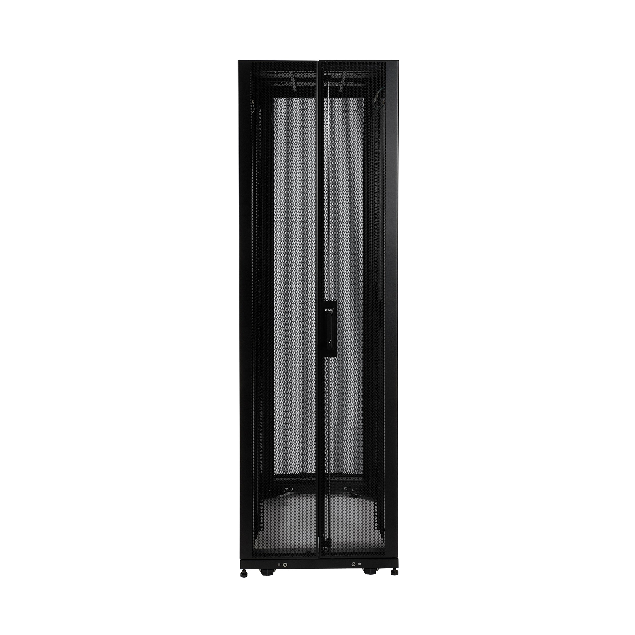 Eaton Tripp Lite Series 42U SmartRack Shallow-Depth Rack Enclosure Cabinet with doors & side panels, 600 mm × 825 mm, black — view 3