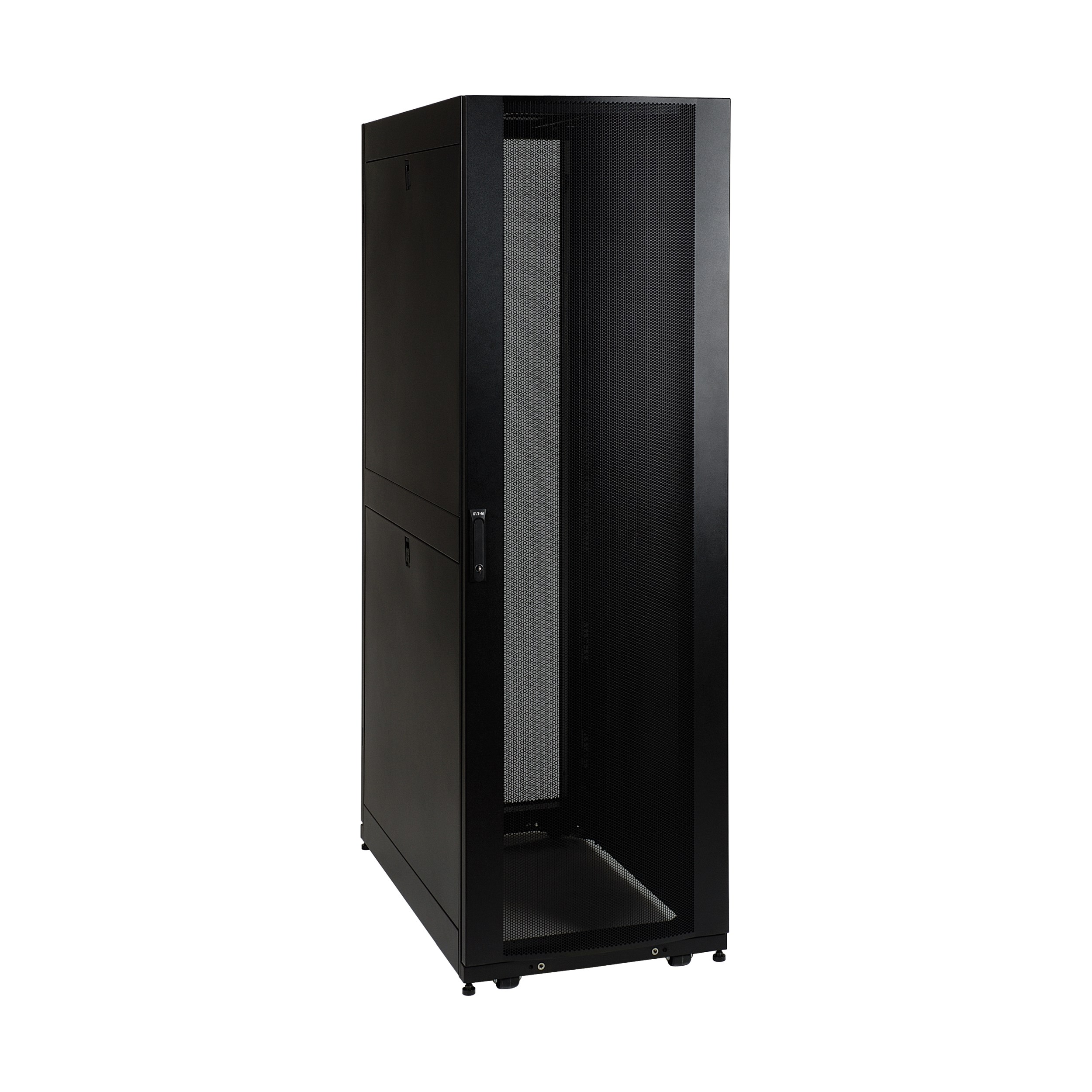 Eaton Tripp Lite Series 42U SmartRack Standard-Depth Rack Enclosure Cabinet with doors, side panels & shock pallet shipping, 600 mm × 1092 mm, black — view 2