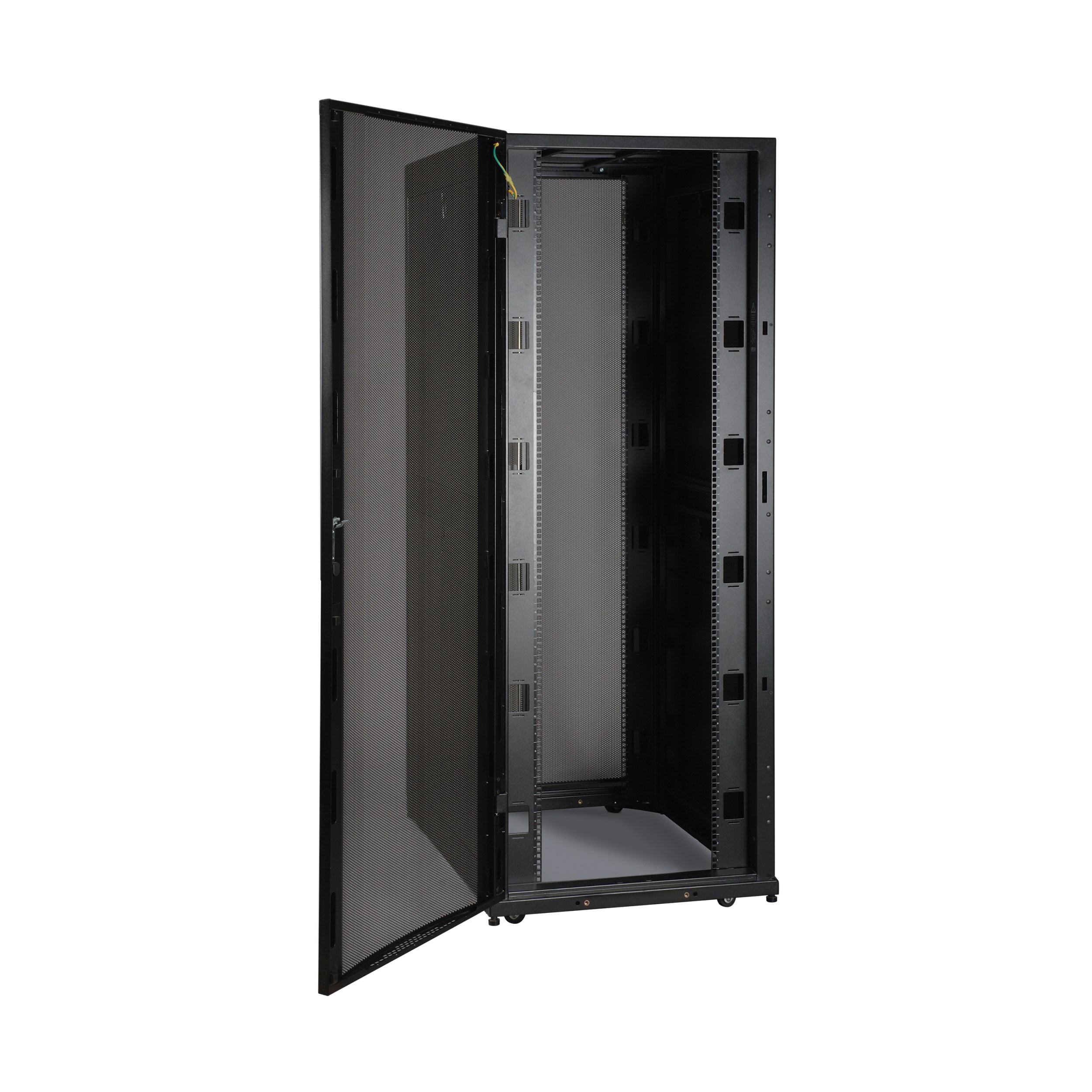 Eaton Tripp Lite Series 42U SmartRack Wide Standard-Depth Rack Enclosure Cabinet with Doors and Side Panels, 750 mm × 1092 mm, black — view 2