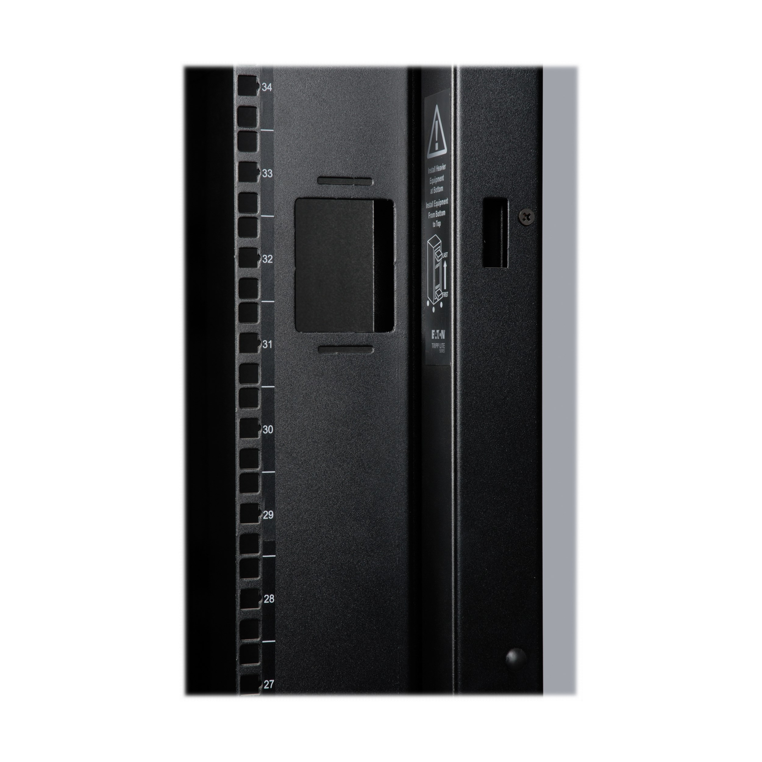 Eaton Tripp Lite Series 42U SmartRack Wide Standard-Depth Rack Enclosure Cabinet with Doors and Side Panels, 750 mm × 1092 mm, black — view 3