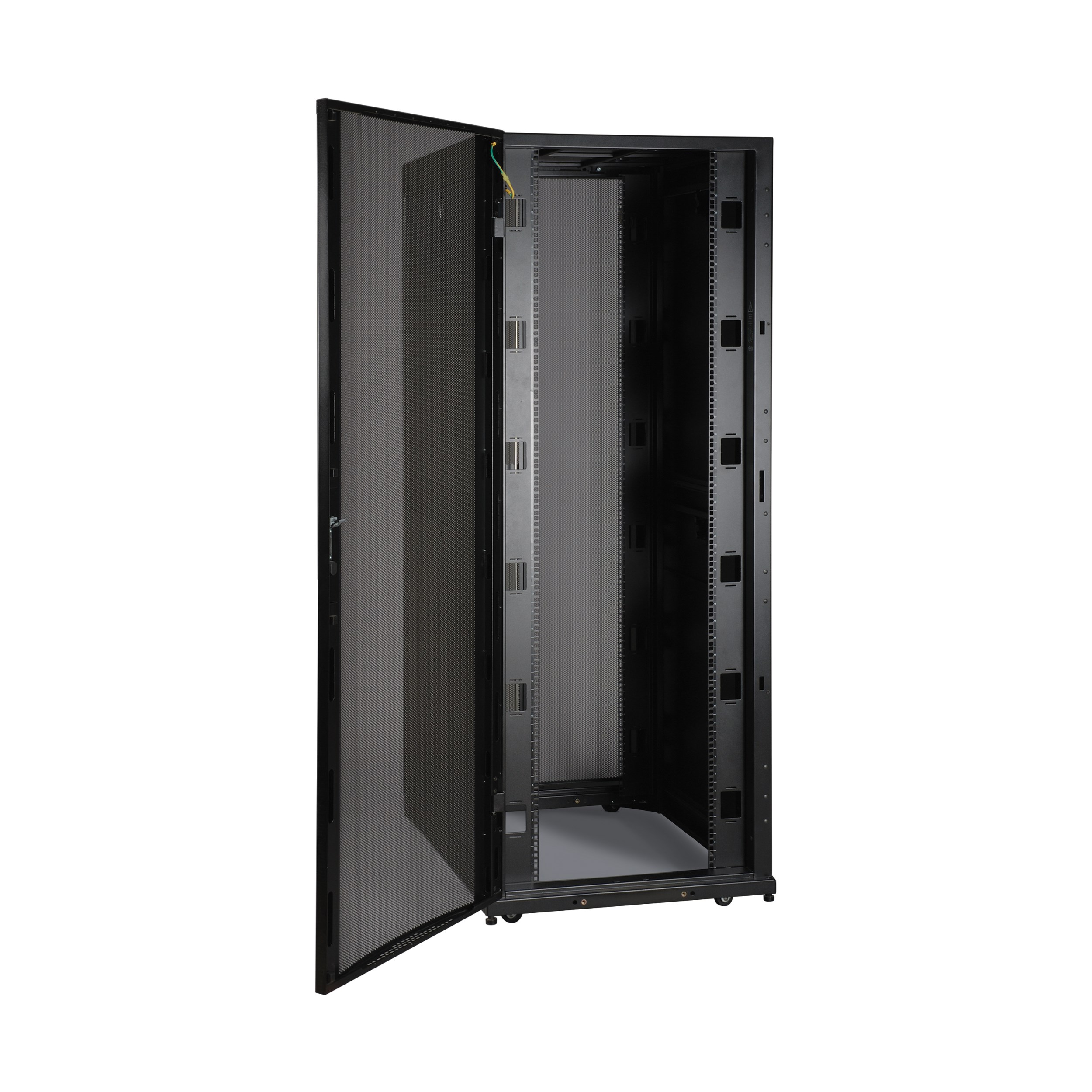 Eaton Tripp Lite Series 42U SmartRack Wide Standard-Depth Rack Enclosure Cabinet with doors, side panels & shock pallet packaging, 750 mm × 1092 mm, black — view 2