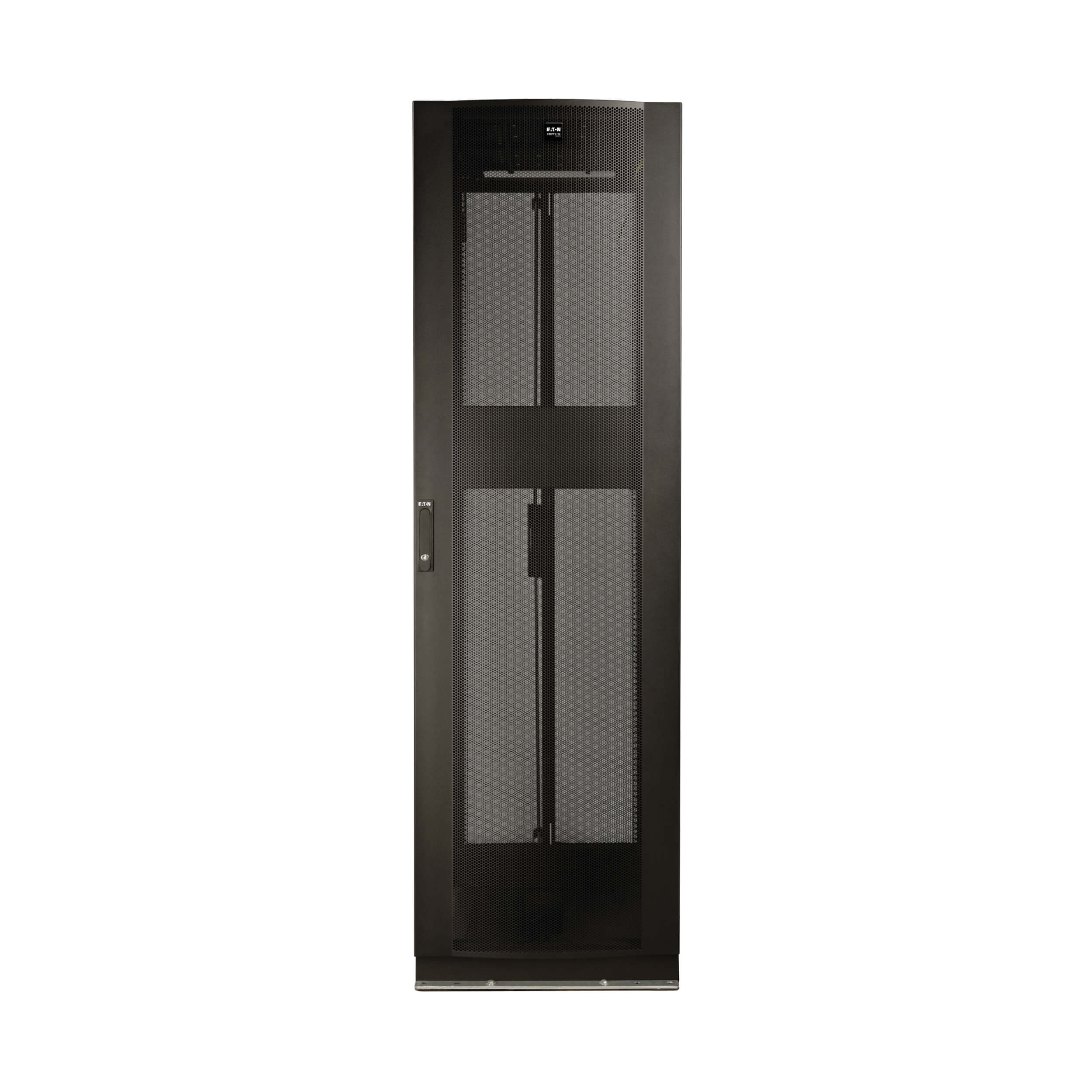 Eaton Tripp Lite Series 42U SmartRack Seismic-Certified Standard-Depth Rack Enclosure Cabinet with doors & side panels, 600 mm × 1092 mm, black — view 2
