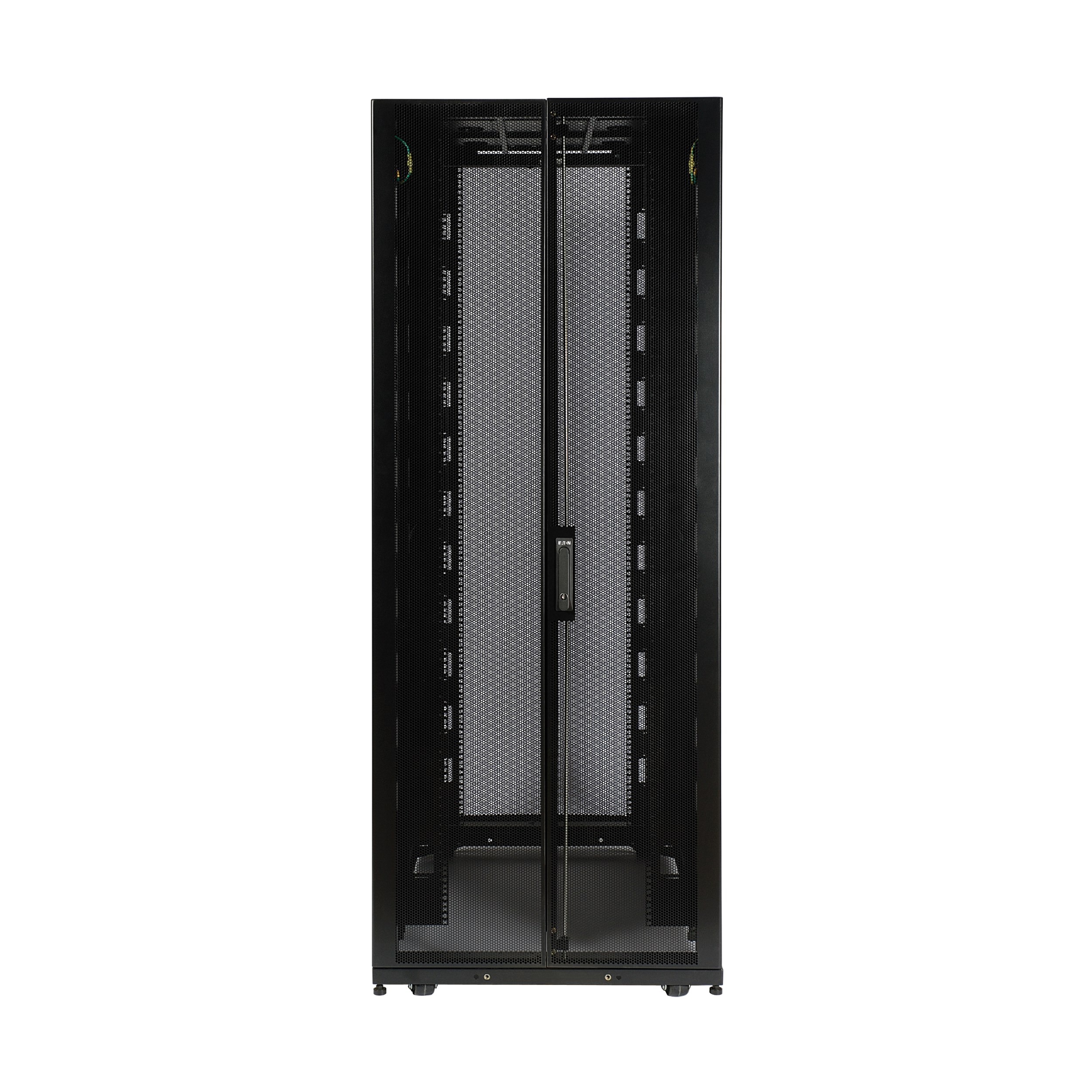 Eaton Tripp Lite Series 45U SmartRack Deep and Wide Rack Enclosure Cabinet with doors & side panels, 750 mm × 1232 mm, black — view 2