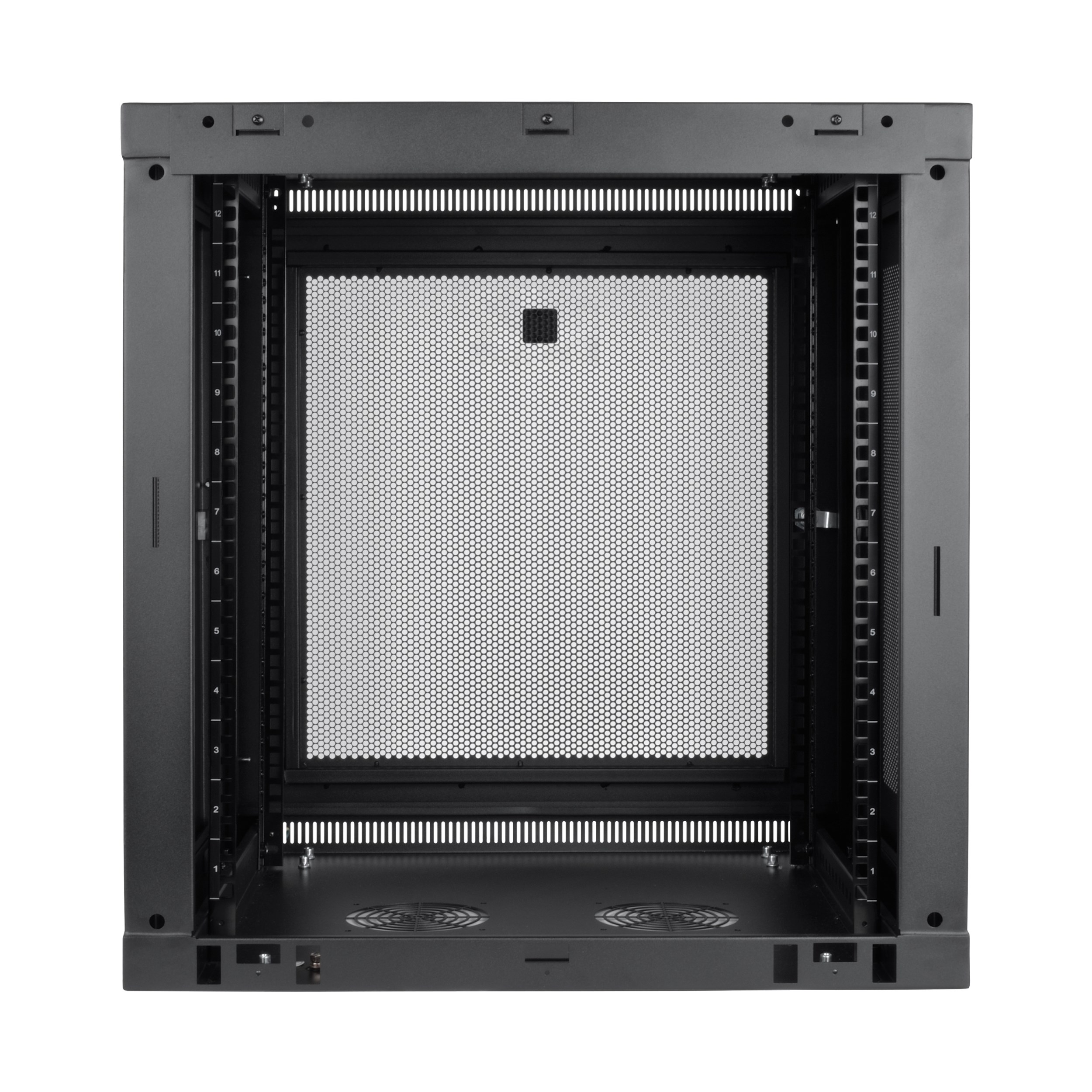 Eaton Tripp Lite Series SmartRack 12U Low-Profile Switch-Depth-Plus Wall-Mount Small Rack Enclosure, 600 mm × 552 mm, black — view 3