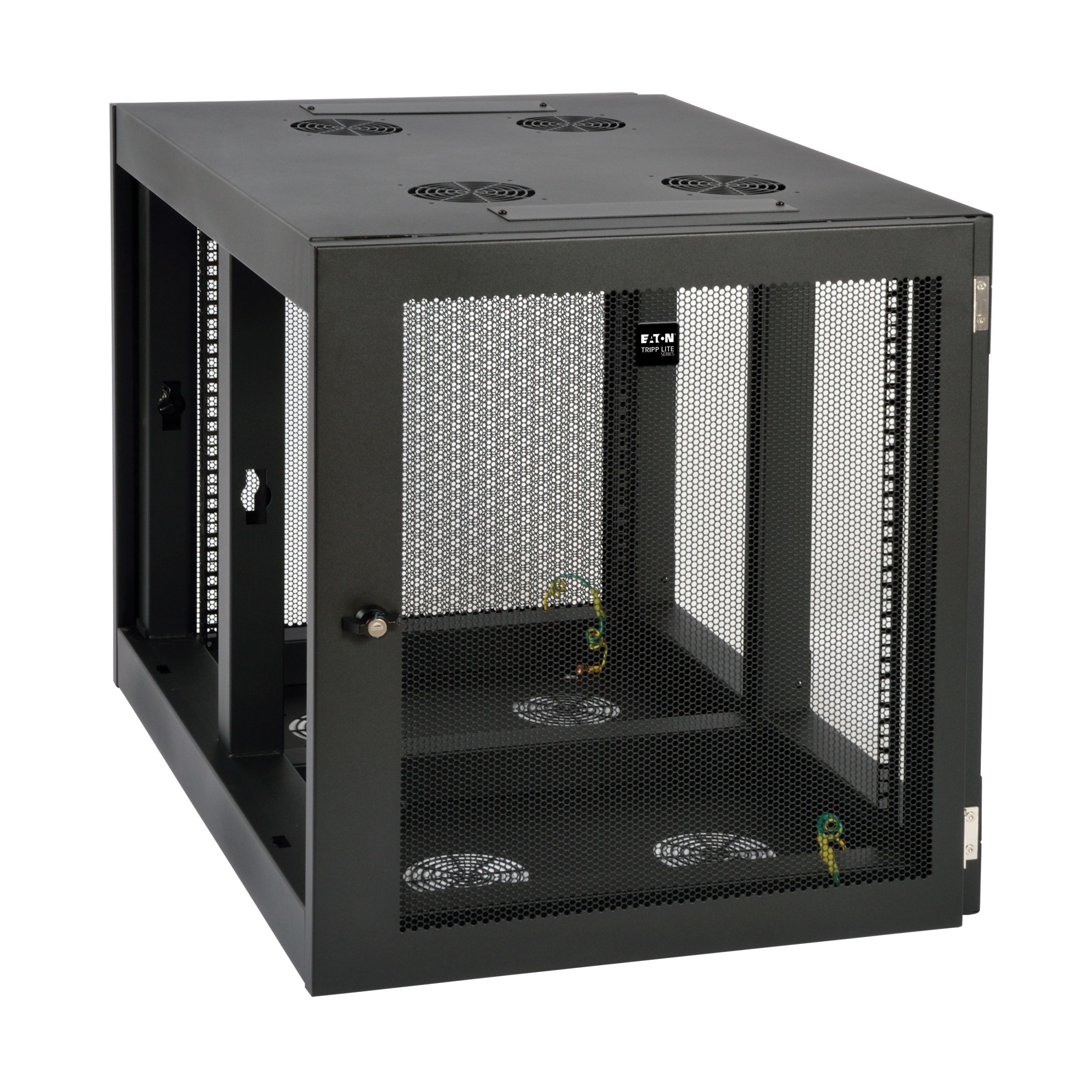 Eaton Tripp Lite Series SmartRack 12U Heavy-Duty Low-Profile Server-Depth Side-Mount Wall-Mount Small Rack Enclosure, 920 mm × 629 mm, black — view 2