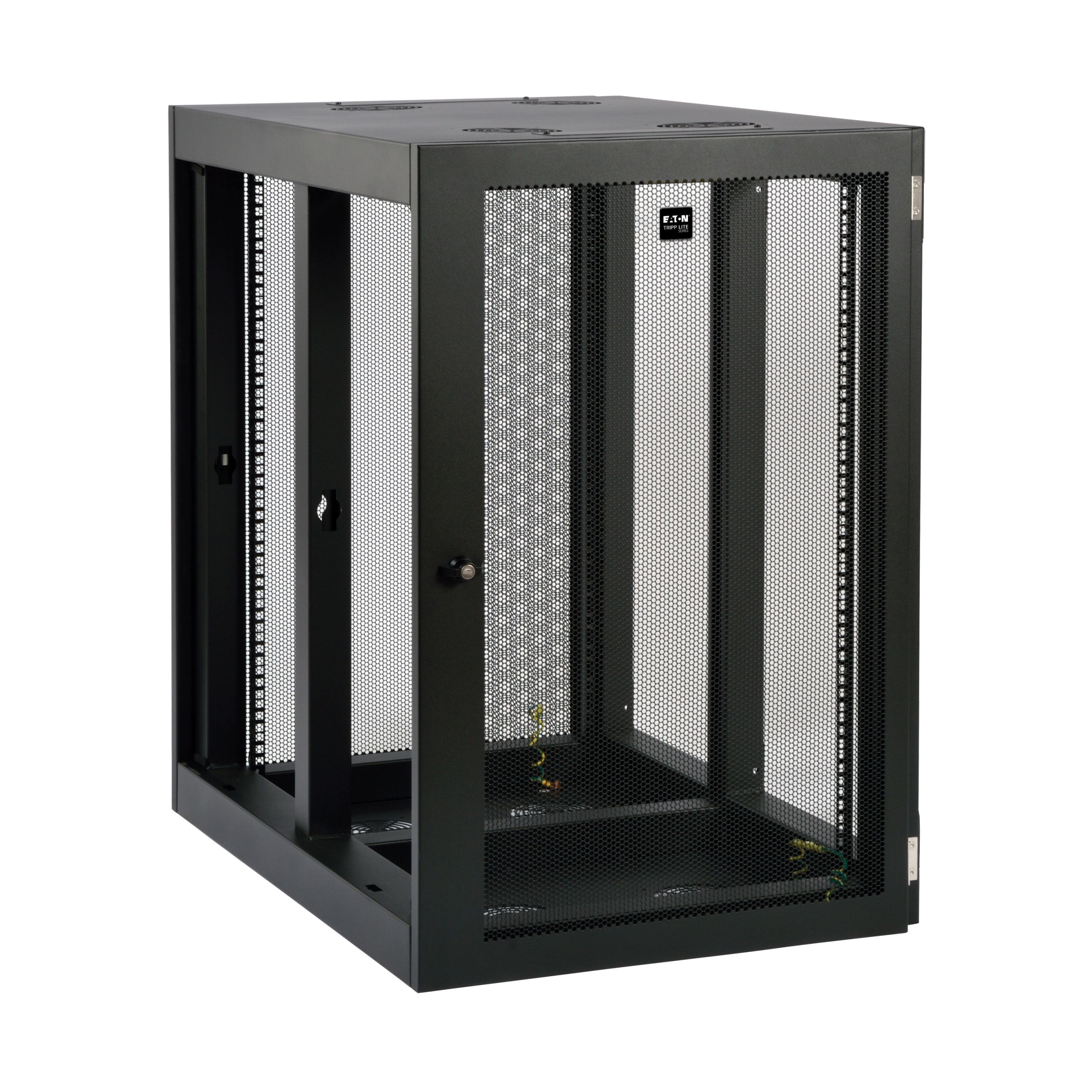 Eaton Tripp Lite Series SmartRack 18U Heavy-Duty Low-Profile Server-Depth Side-Mount Wall-Mount Rack Enclosure Cabinet, 920 mm × 629 mm, black — view 2