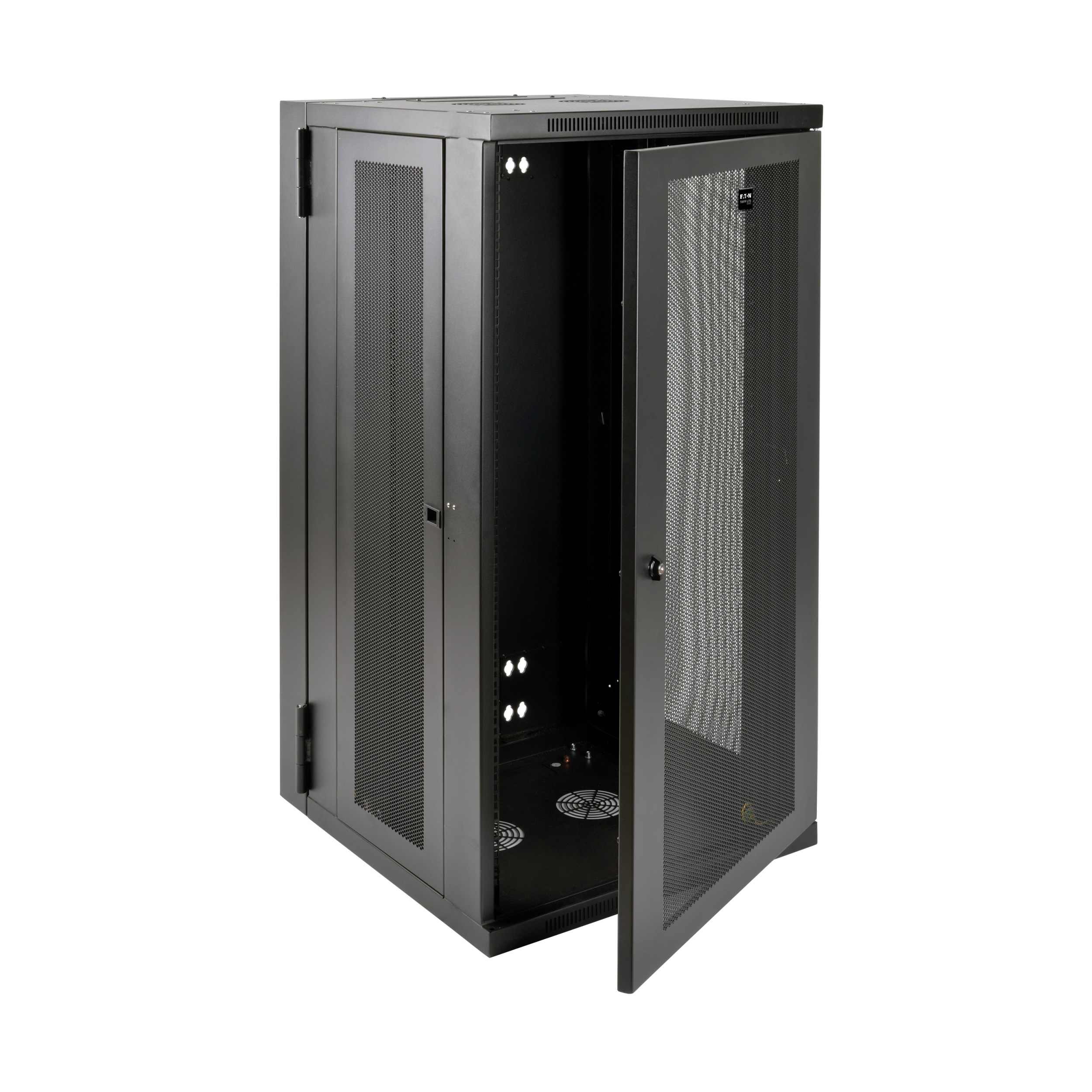 Eaton Tripp Lite Series SmartRack 26U UPS-Depth Wall-Mount Half-Height Rack Enclosure, Hinged Back, 600 mm × 648 mm, black — view 2