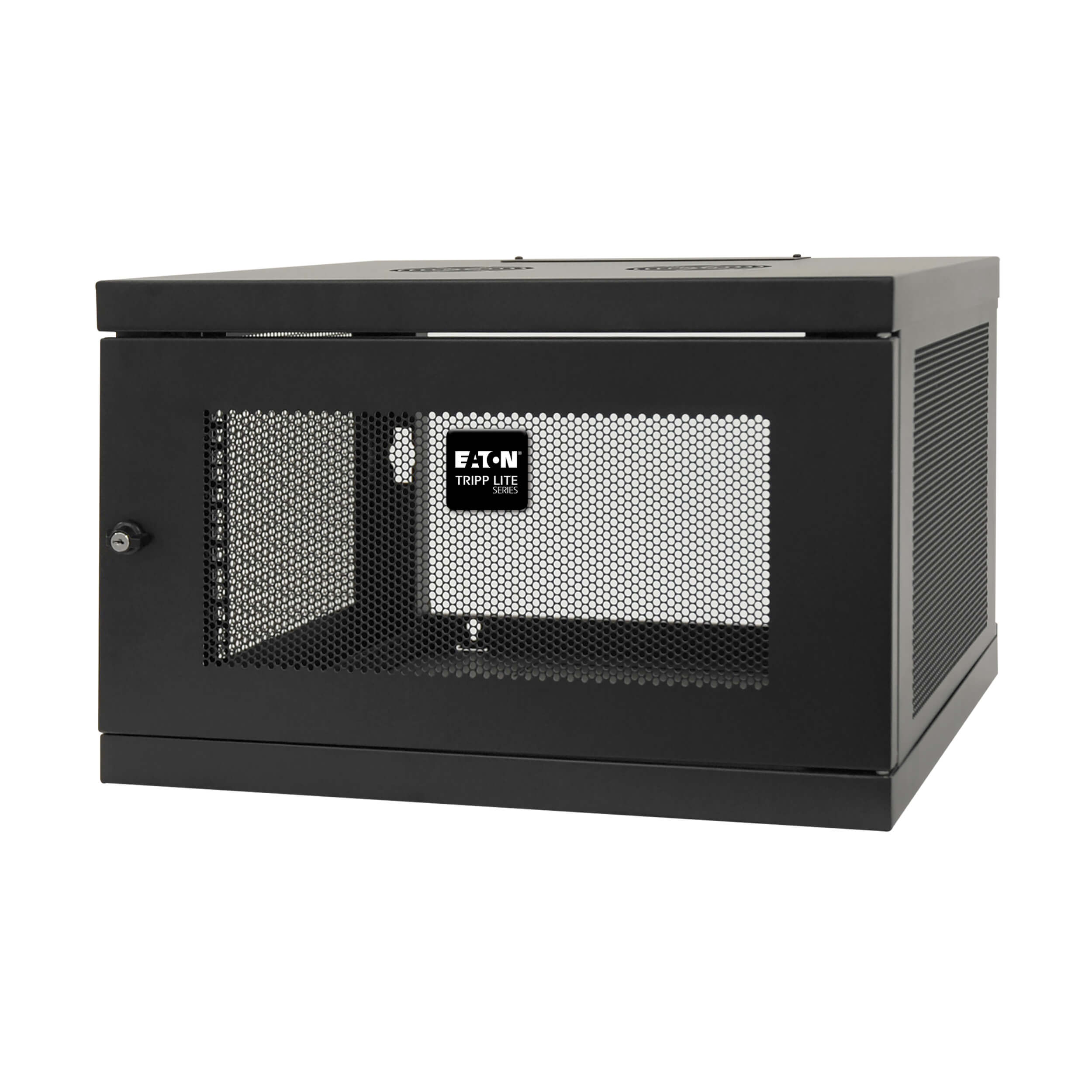 Eaton Tripp Lite Series SmartRack 6U Low-Profile Switch-Depth Knock-Down Wall-Mount Mini Rack Enclosure, 600 mm × 446 mm, black — view 3