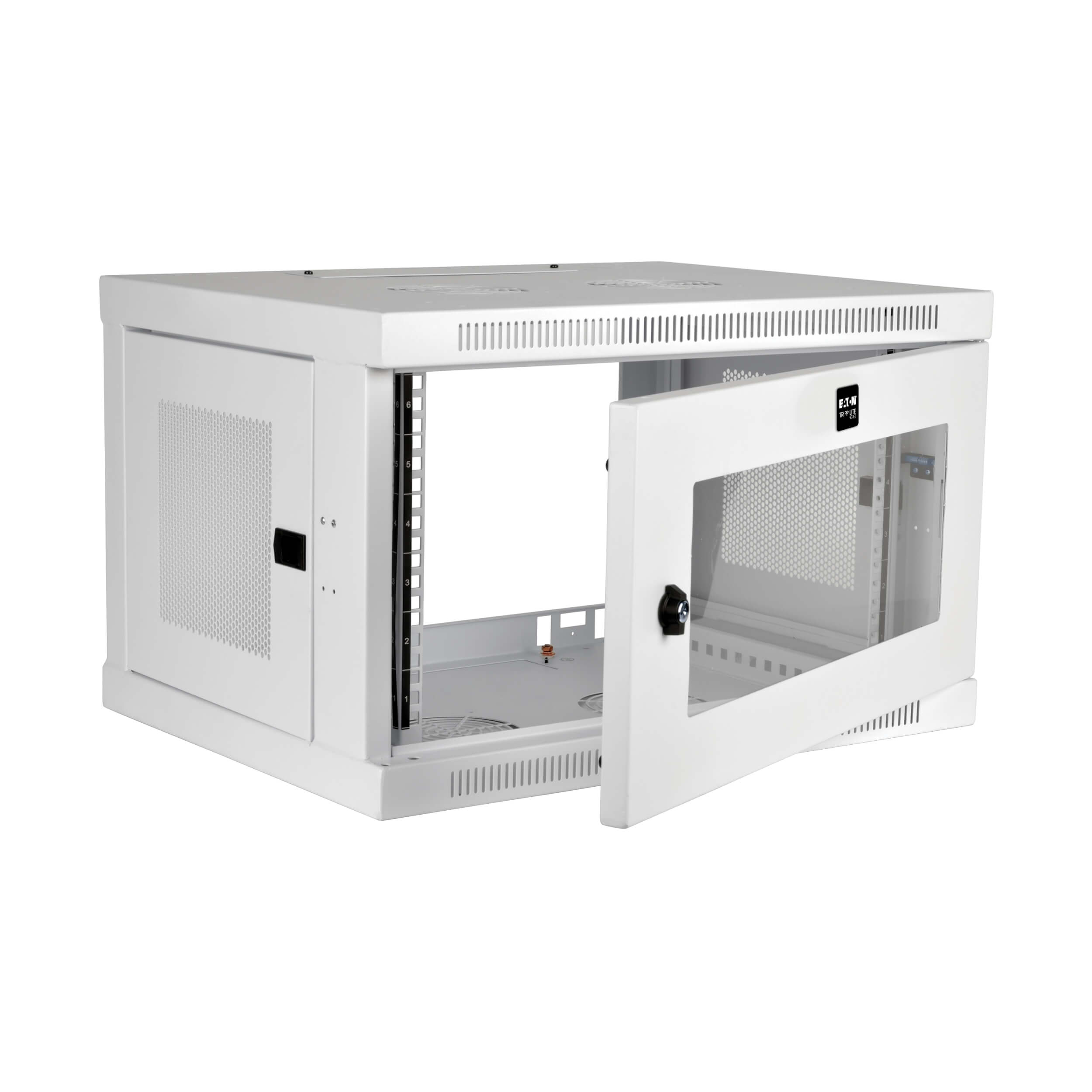 Eaton Tripp Lite Series SmartRack 6U Low-Profile Switch-Depth Wall-Mount Mini Rack Enclosure, Clear Acrylic Window, White, 597 mm × 444 mm, white — view 2