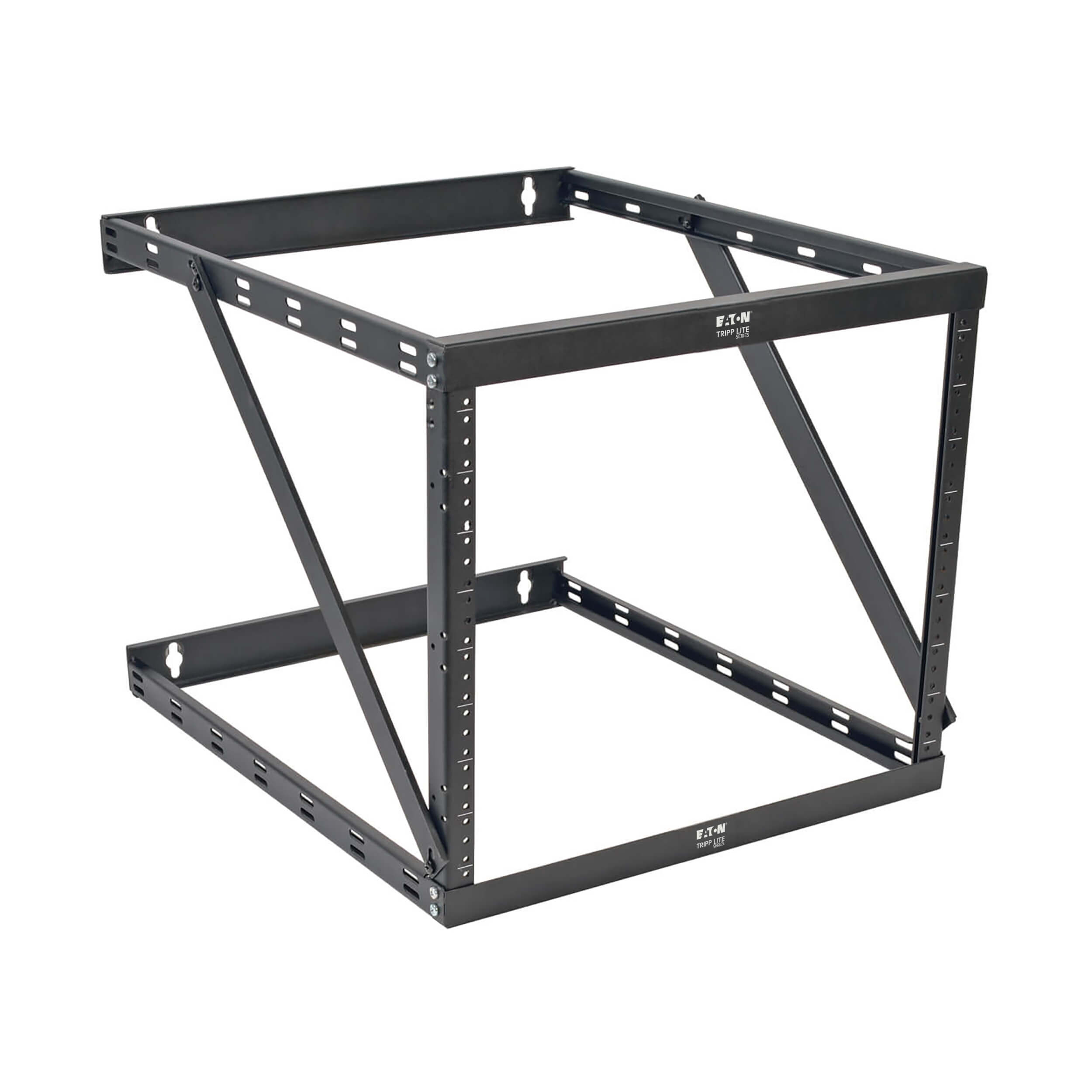 Eaton Tripp Lite Series SmartRack 8U/12U/22U Expandable Low-Profile UPS-Depth Wall-Mount 2-Post Open-Frame Rack, 511 mm × 610 mm, black — view 2