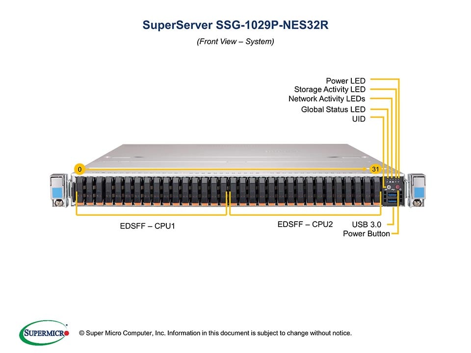Supermicro SSG-1029P-NES32R — angle view