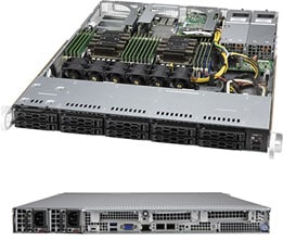 Supermicro SSG-1129P-ACR10N4L — top view