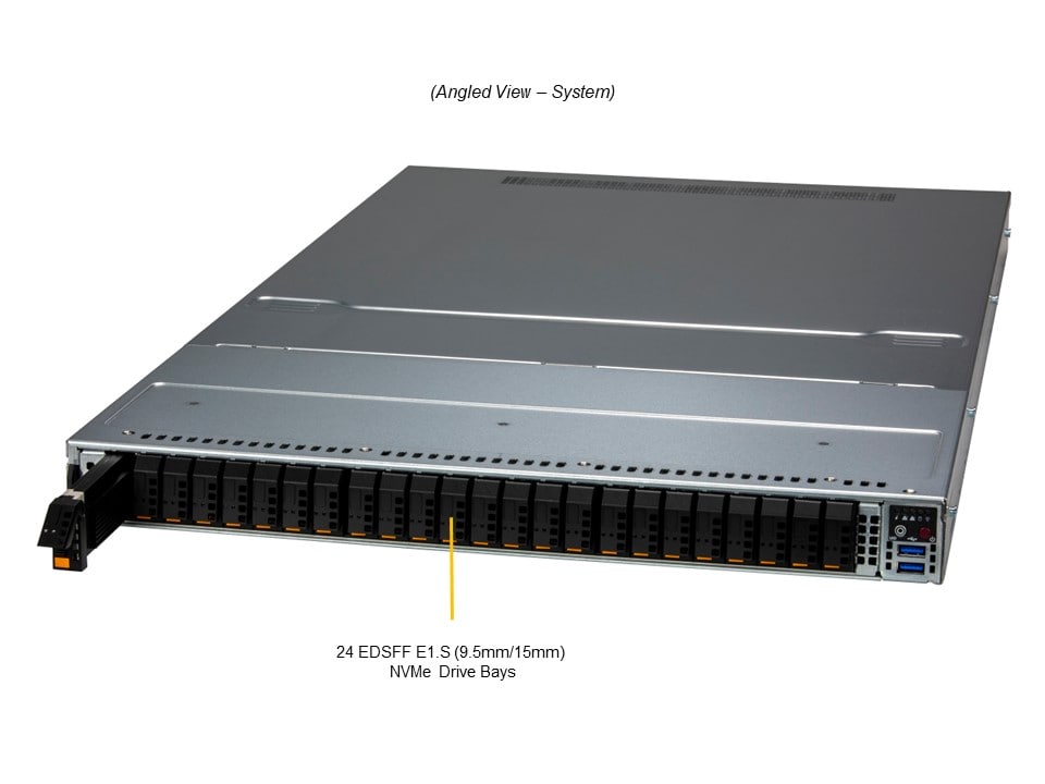 Supermicro SSG-121E-NES24R — angle view