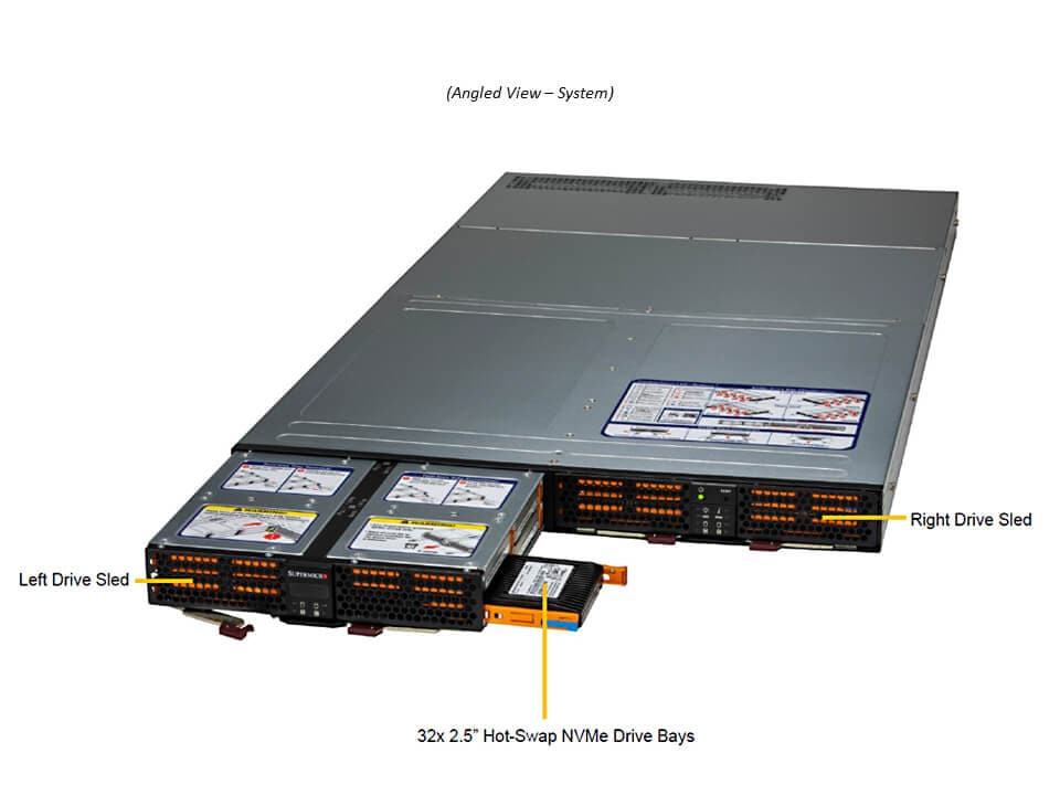 Supermicro SSG-136R-4MU32JBF — angle view