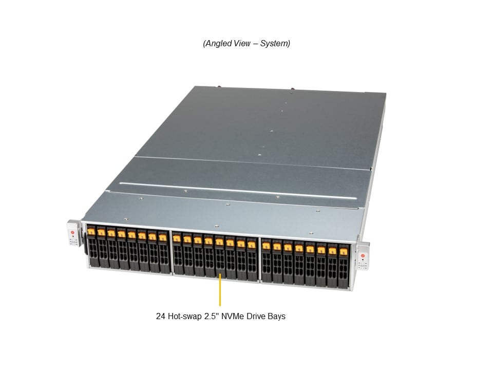 Supermicro SSG-221E-DN2R24R — angle view