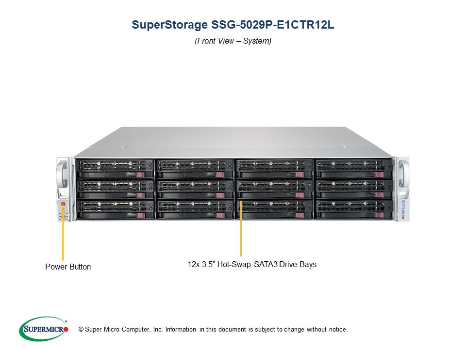 Supermicro SSG-5029P-E1CTR12L — angle view