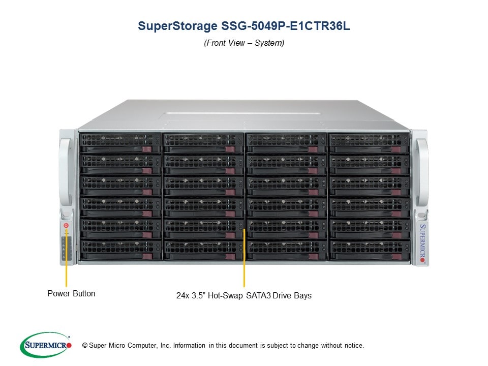 Supermicro SSG-5049P-E1CTR36L — angle view