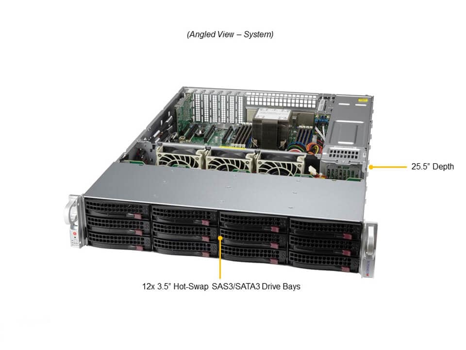 Supermicro SSG-520P-ACTR12H — angle view