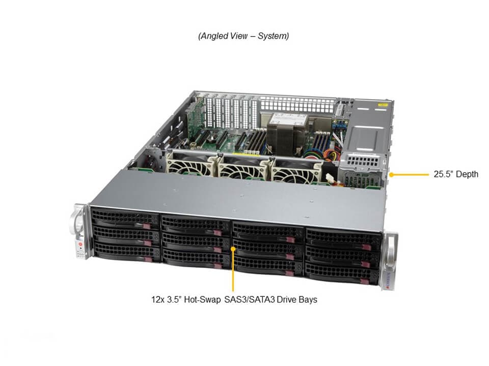 Supermicro SSG-520P-ACTR12L — angle view
