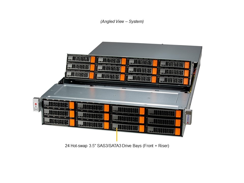 Supermicro SSG-521E-E1CR24L — angle view