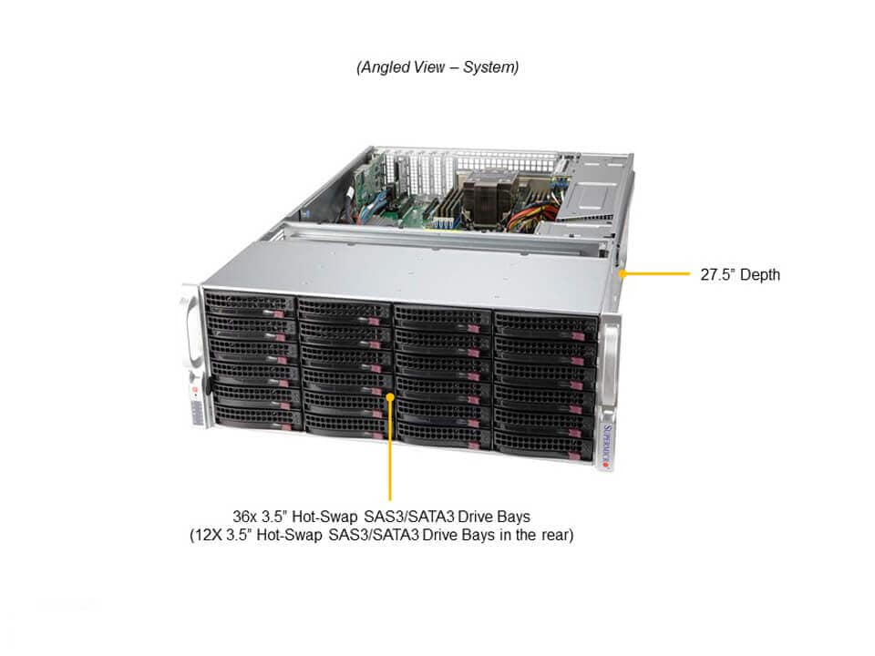 Supermicro SSG-540P-E1CTR36H — angle view