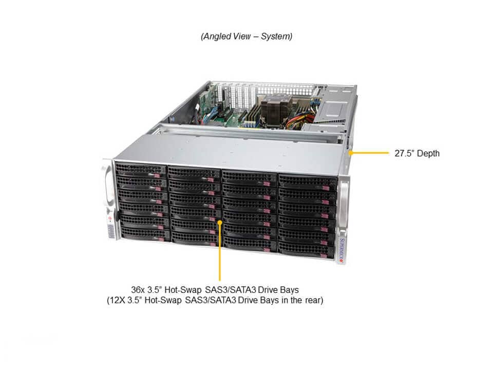 Supermicro SSG-540P-E1CTR36L — angle view