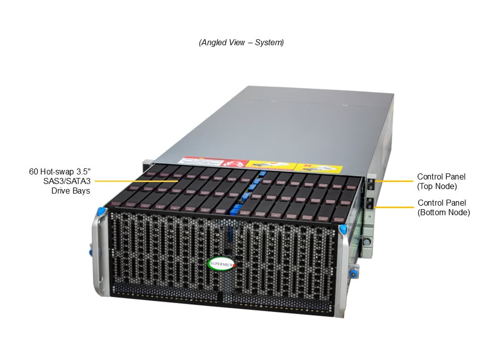 Supermicro SSG-542B-DE1CR60 — angle view