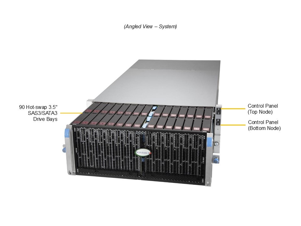 Supermicro SSG-542B-DE1CR90 — angle view