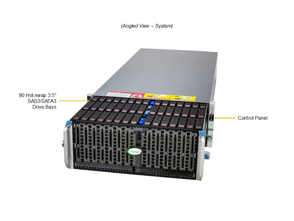 Supermicro SSG-542B-E1CR90 — angle view
