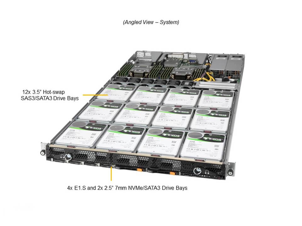 Supermicro SSG-610P-ACR12N4H — angle view
