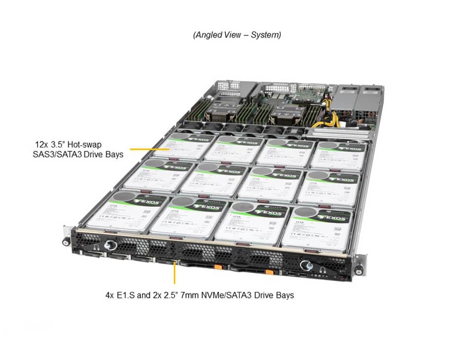 Supermicro SSG-610P-ACR12N4L — angle view