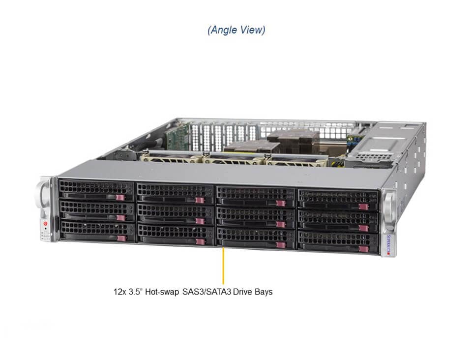 Supermicro SSG-620P-ACR12H — angle view