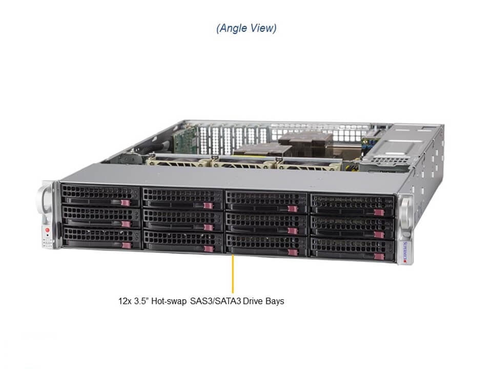 Supermicro SSG-620P-ACR12L — angle view