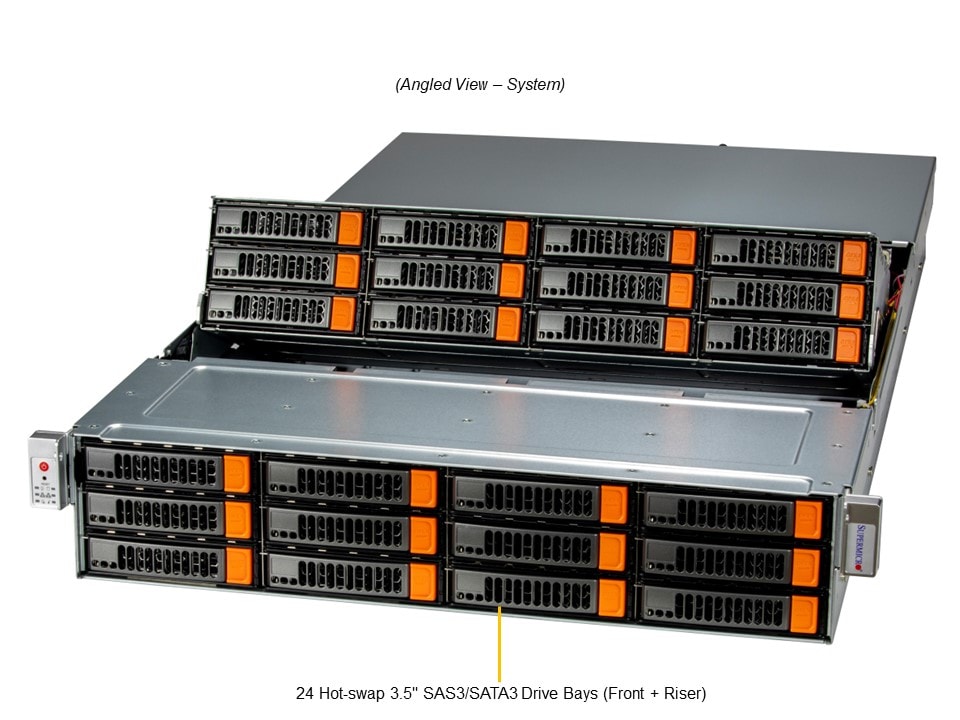 Supermicro SSG-620P-E1CR24L — angle view