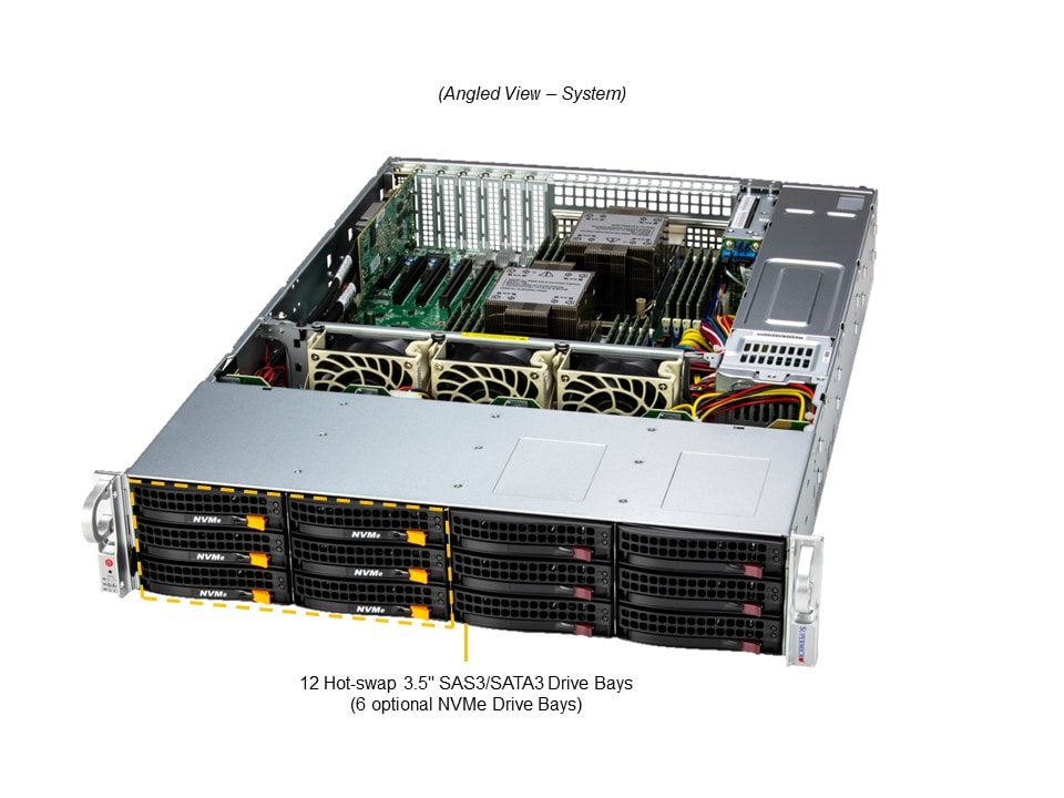 Supermicro SSG-621E-ACR12H — angle view