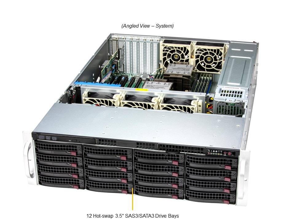 Supermicro SSG-631E-E1CR16L — angle view