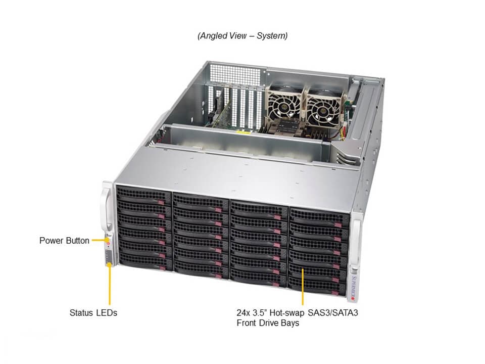 Supermicro SSG-640P-E1CR24H — angle view