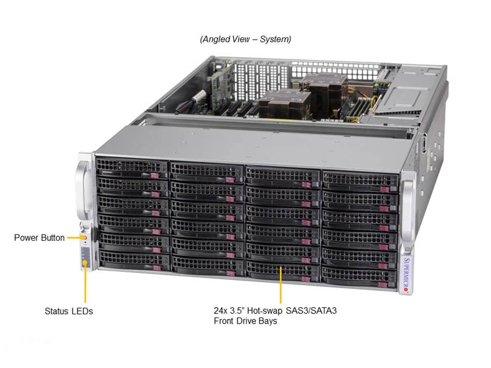 Supermicro SSG-640P-E1CR36L — angle view