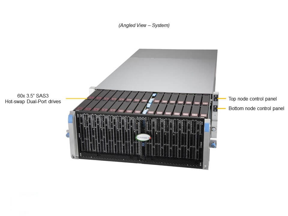 Supermicro SSG-640SP-DE2CR60 — angle view