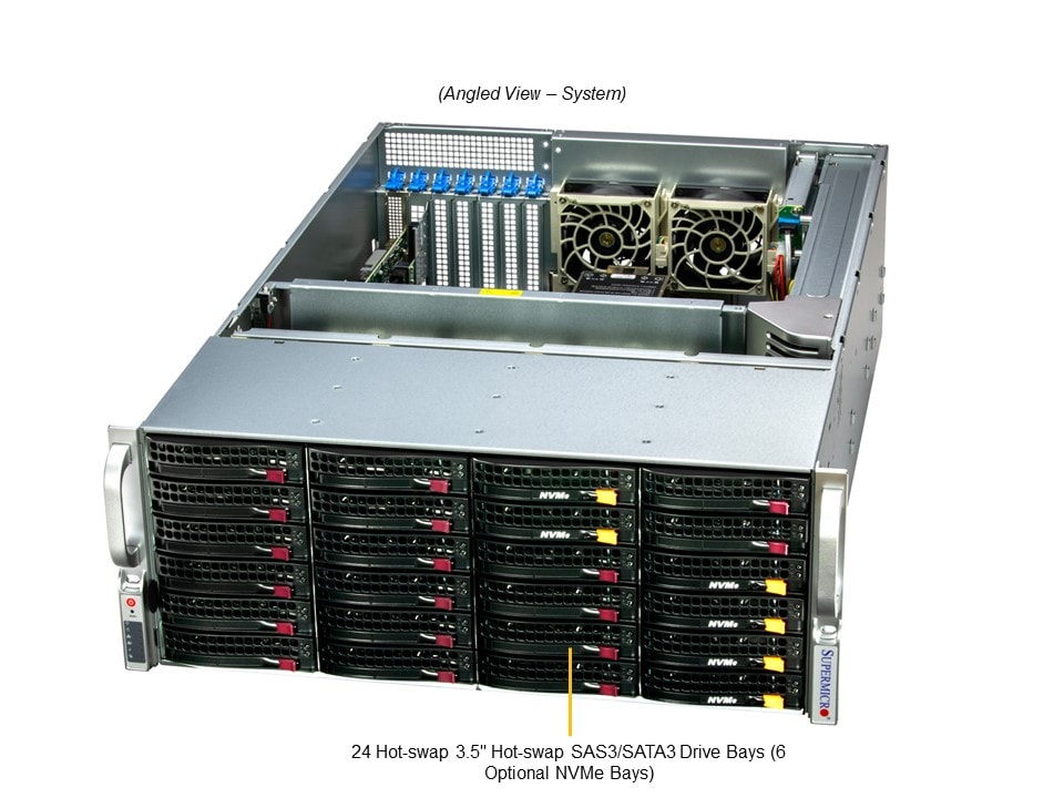Supermicro SSG-641E-E1CR24H — angle view