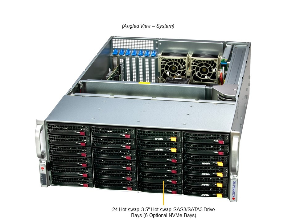 Supermicro SSG-641E-E1CR24L — angle view