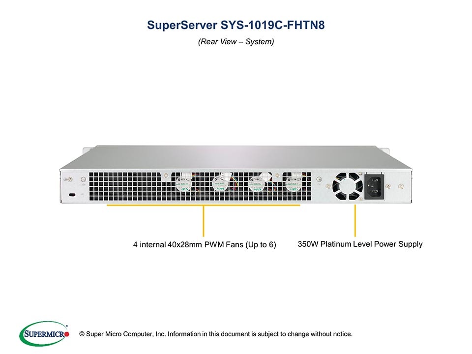 Supermicro SYS-1019C-FHTN8 — front view
