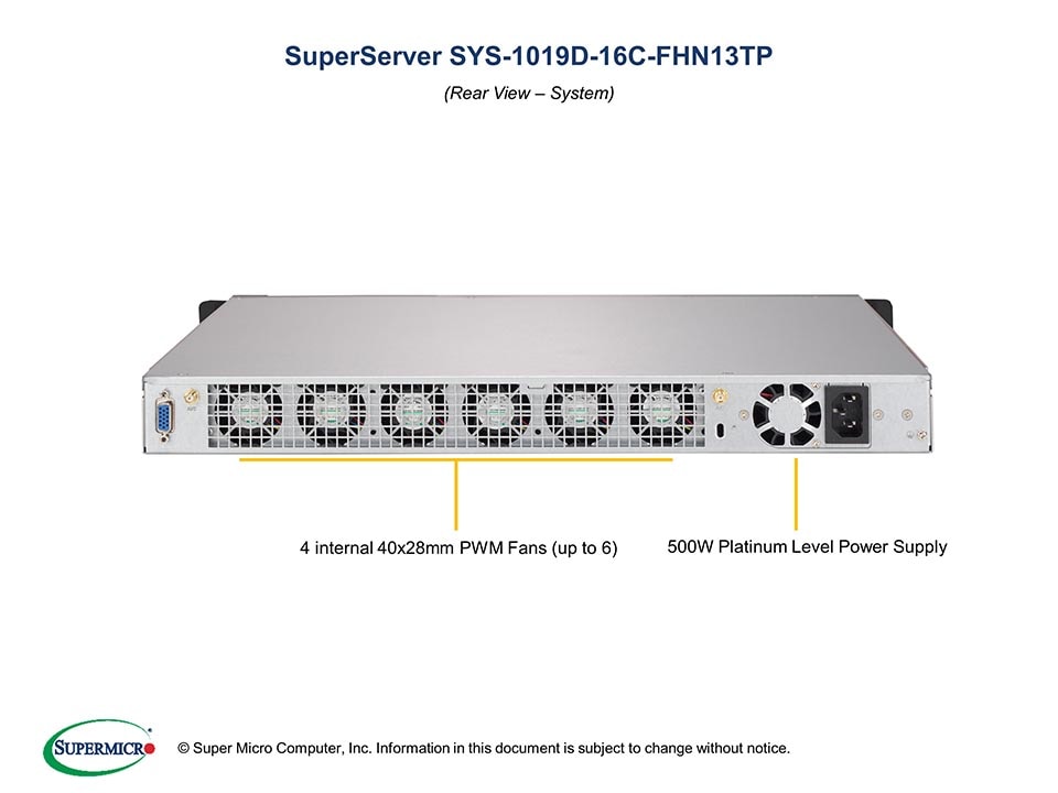 Supermicro SYS-1019D-16C-FHN13TP — front view