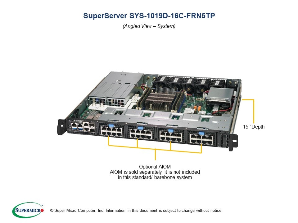 Supermicro Server SYS-1019D-16C-FRN5TP