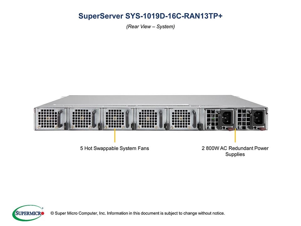 Supermicro SYS-1019D-16C-RAN13TP — front view