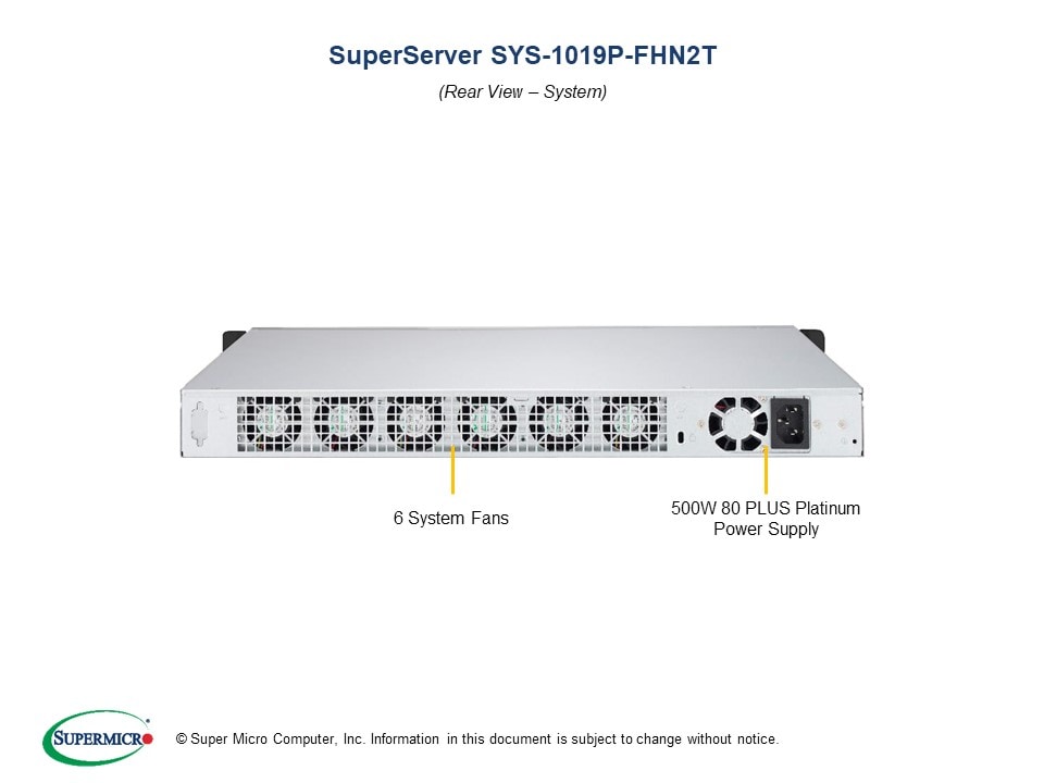 Supermicro SYS-1019P-FHN2T — front view
