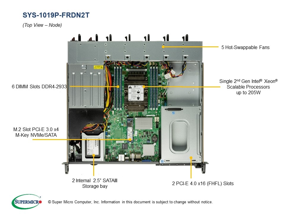 Supermicro SYS-1019P-FRDN2T — rear view