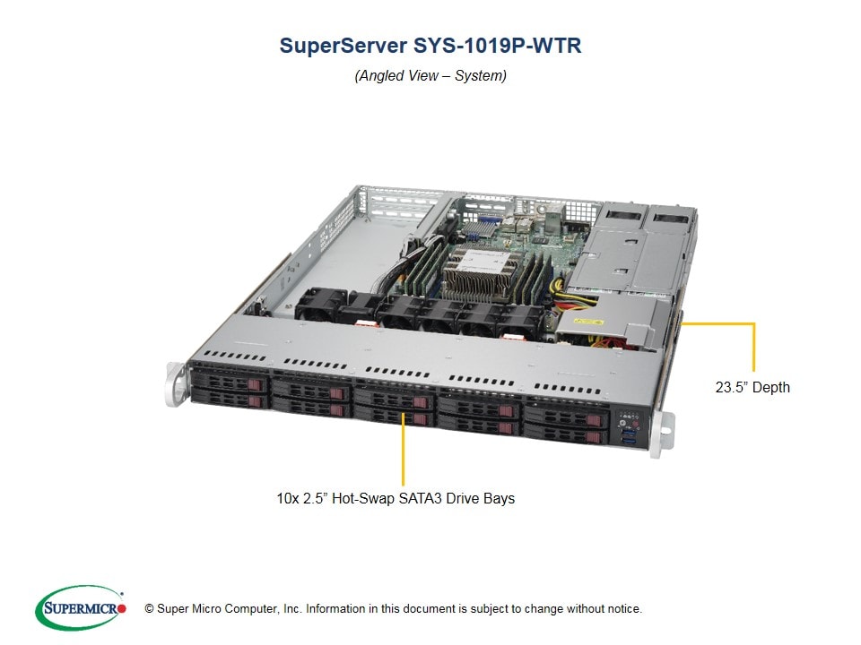 Supermicro Server SYS-1019P-WTR